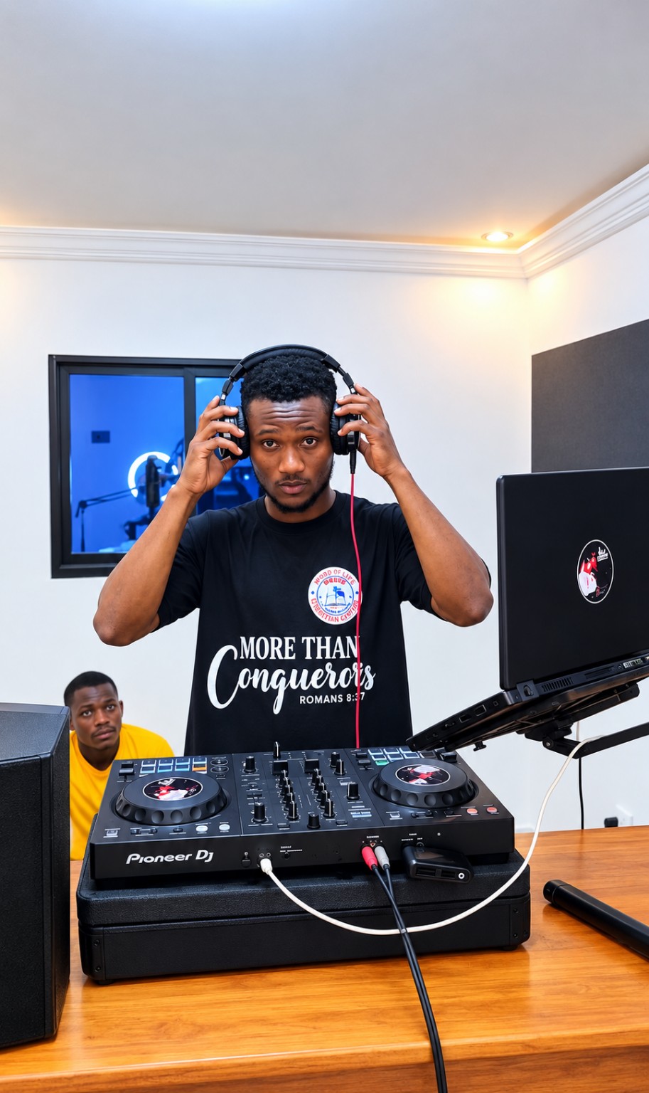 DJ NATION performing at a DJ setup